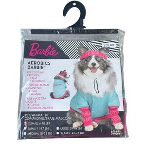Barbie Aerobic Blue Pink Dog Pet Costume X-Small 6-10 LBS In Spirit Design NWT